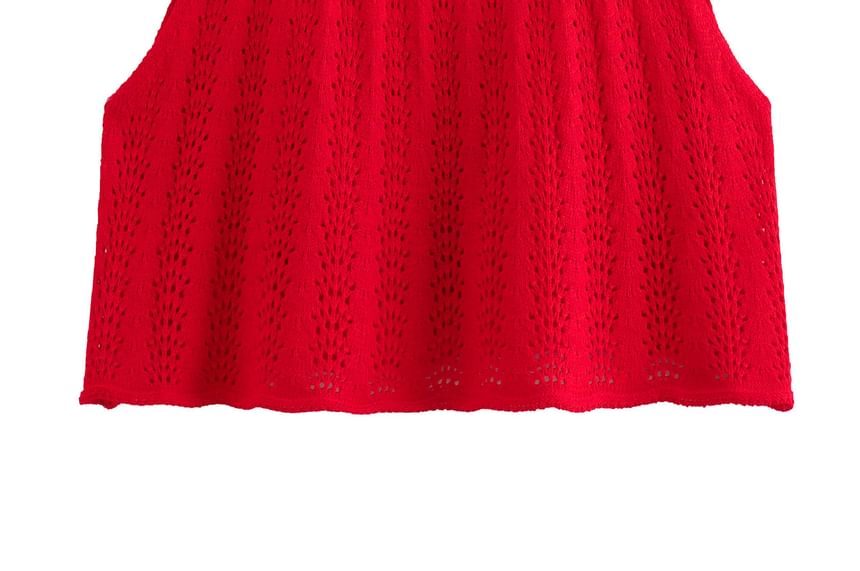 Sleeveless Knit Top with High-Waist Mermaid Skirt