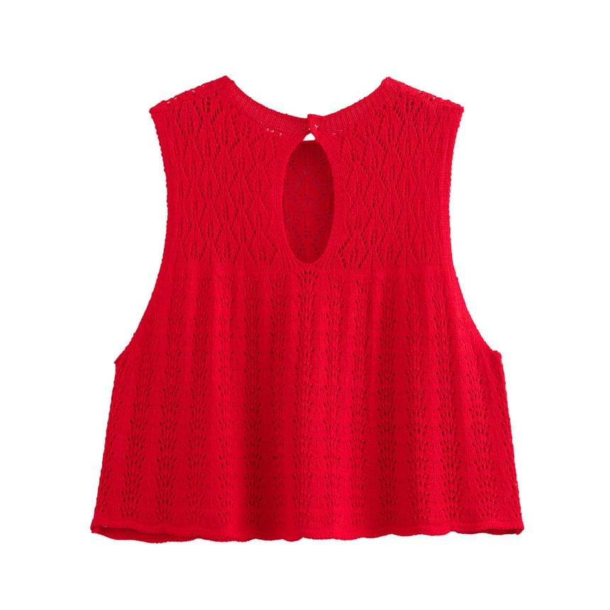 Sleeveless Knit Top with High-Waist Mermaid Skirt