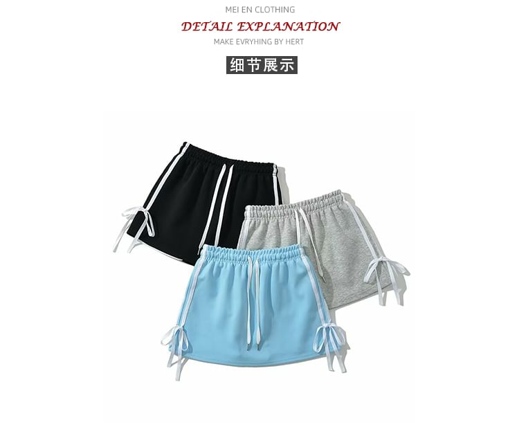 Side-Tie High-Rise Mini Skirt