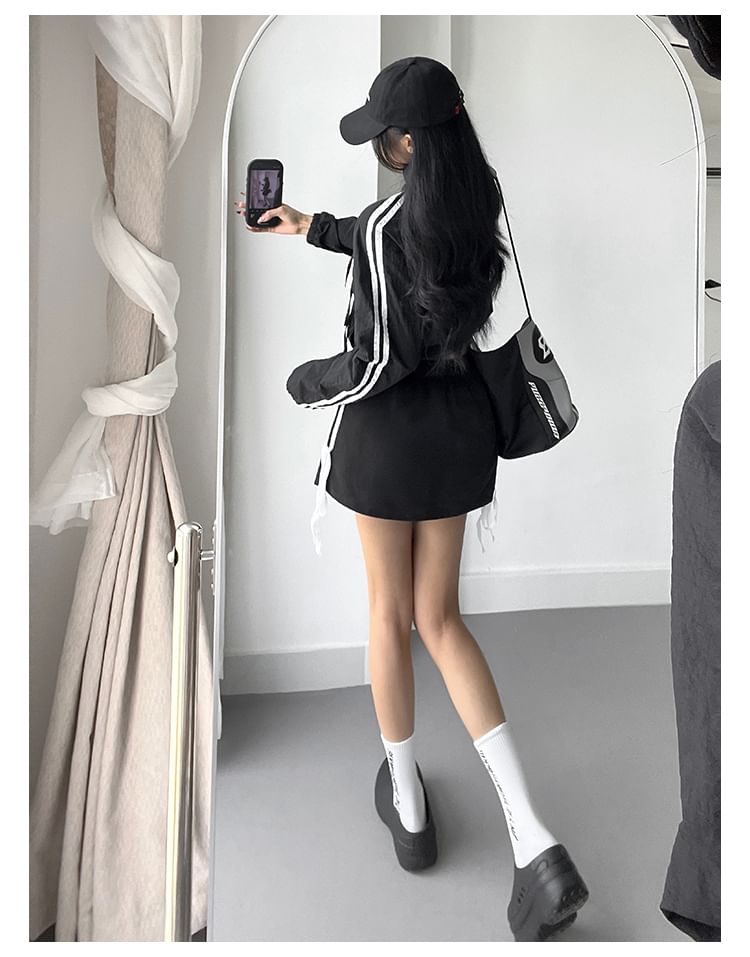 Side-Tie High-Rise Mini Skirt