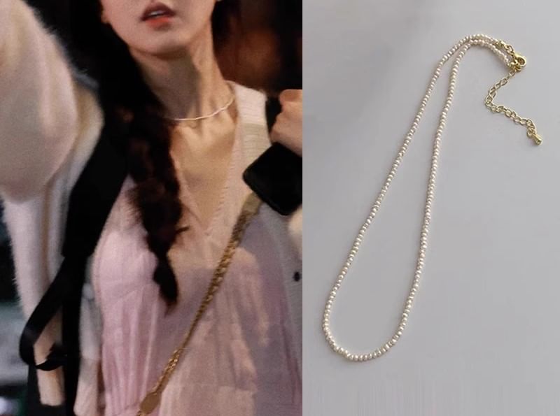 Necklace Beaded Faux Pearl