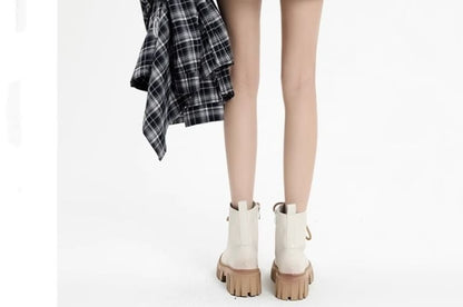 Slit Washed Denim High-Rise Pencil Skirt