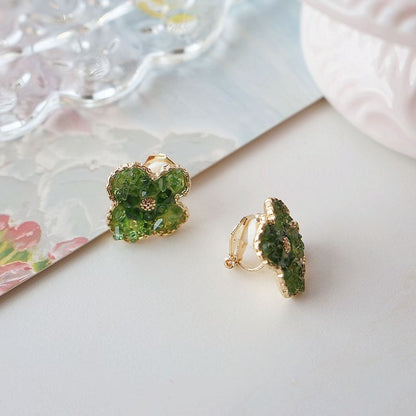 / Stud Flower Clip Butterfly On Earring
