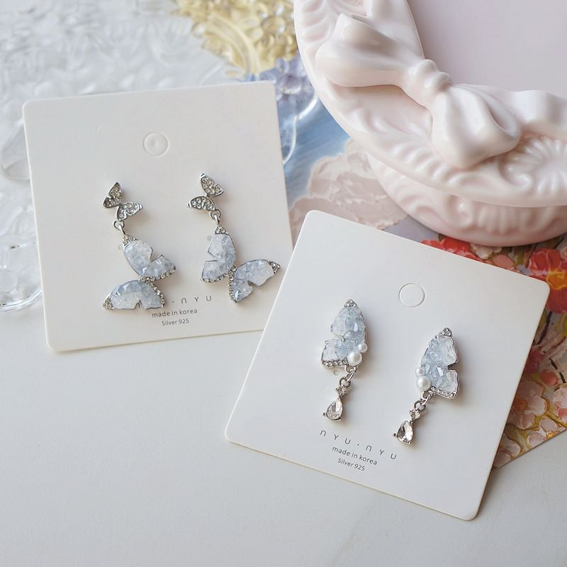 On / Drop Butterfly Clip Earring