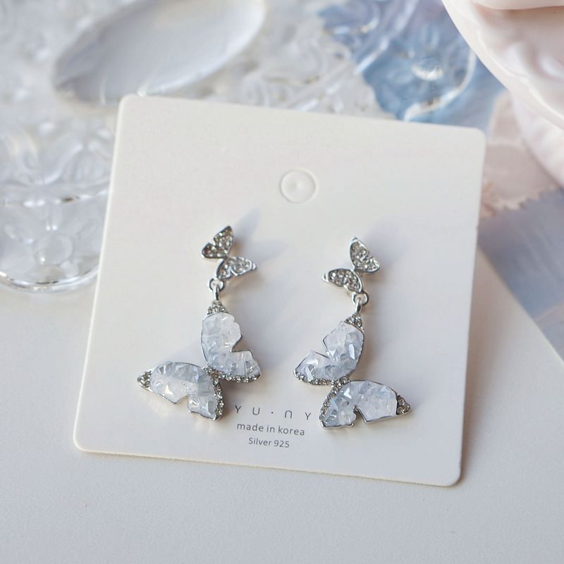 On / Drop Butterfly Clip Earring