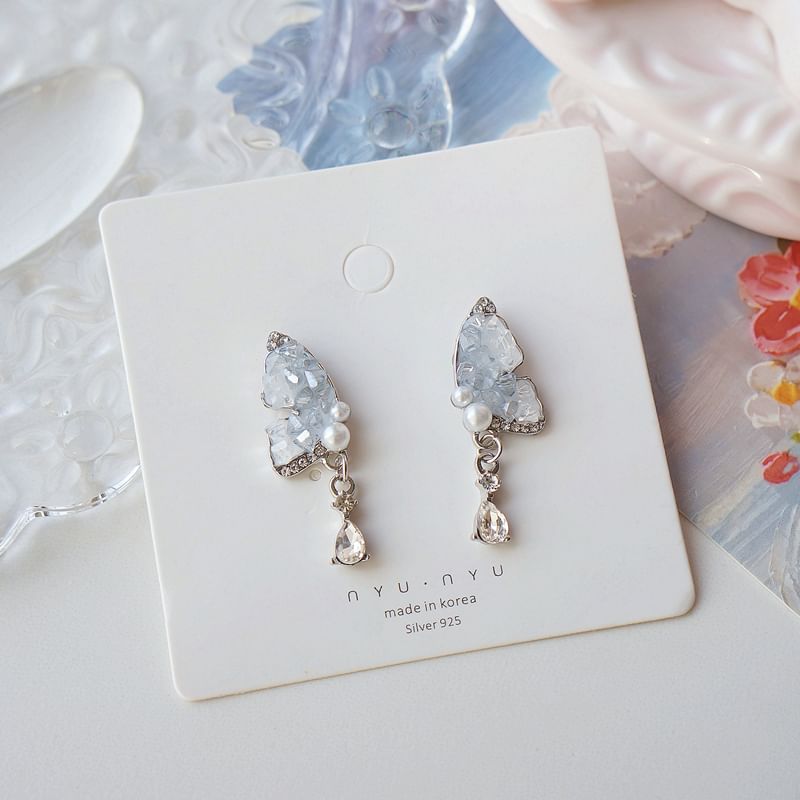 On / Drop Butterfly Clip Earring