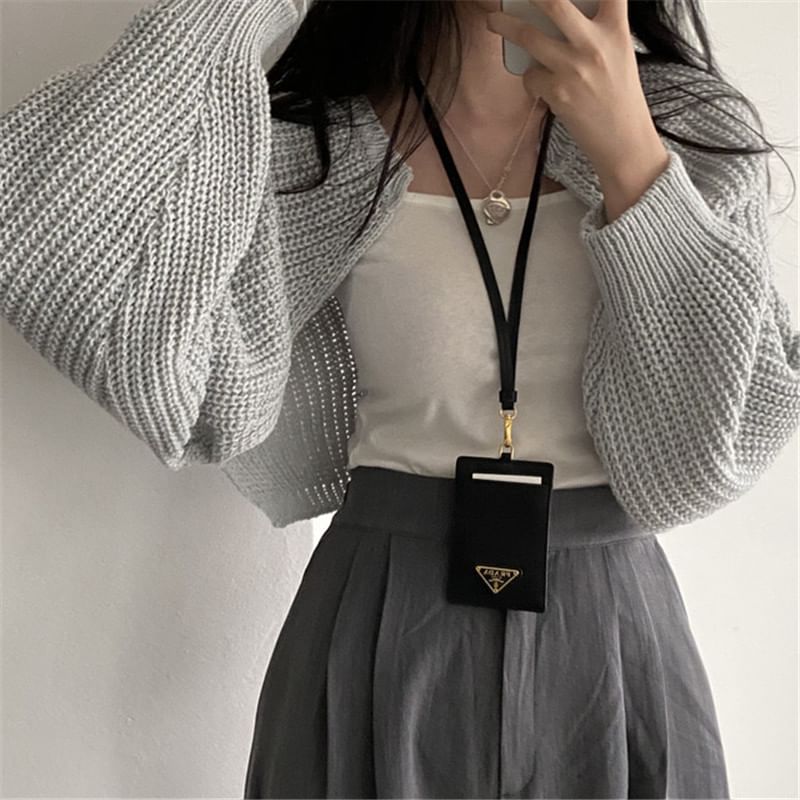 Chunky Knit Open Front Crop Cardigan