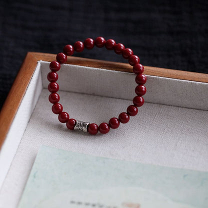 Bracelet Silver Charm Beaded