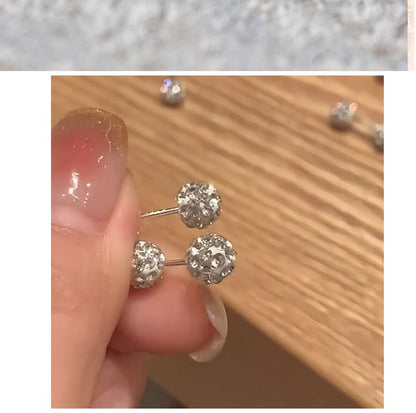 Earring Ball Stud Rhinestone