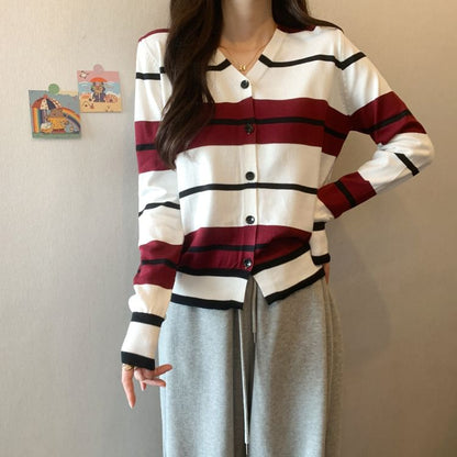 Striped V-Neck Sweater