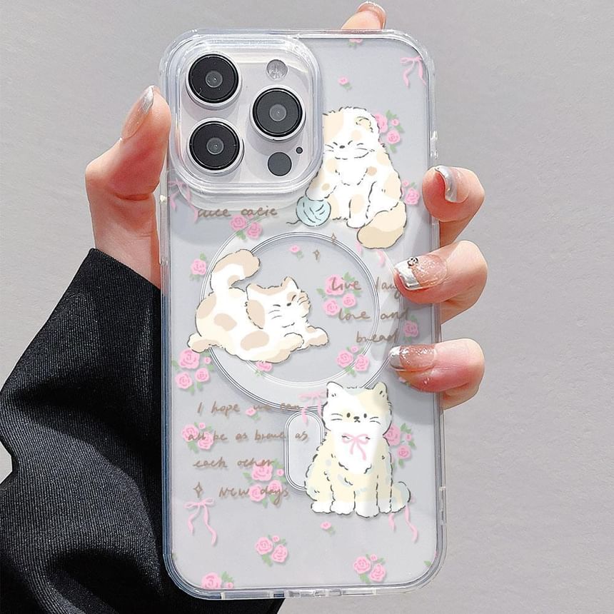 MagSafe) Cat (Compatible Case Magnetic Phone with