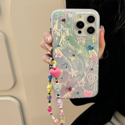 Phone Strap Adhesive Rhinestone / Decoration Star Case Set