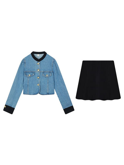 Plus Size High Waist Plain Mini A-Line Skirt