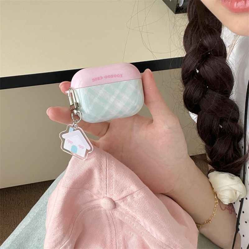 / AirPods Charm Pro Plaid Designs) Skin Case (Various Earphone