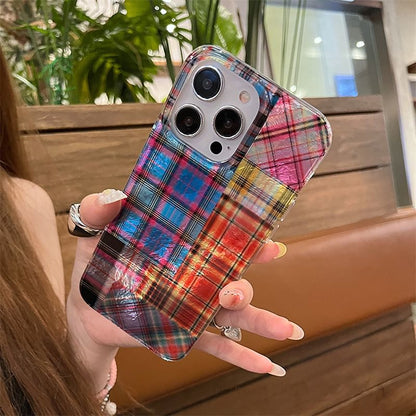 Plaid Phone Case Holographic