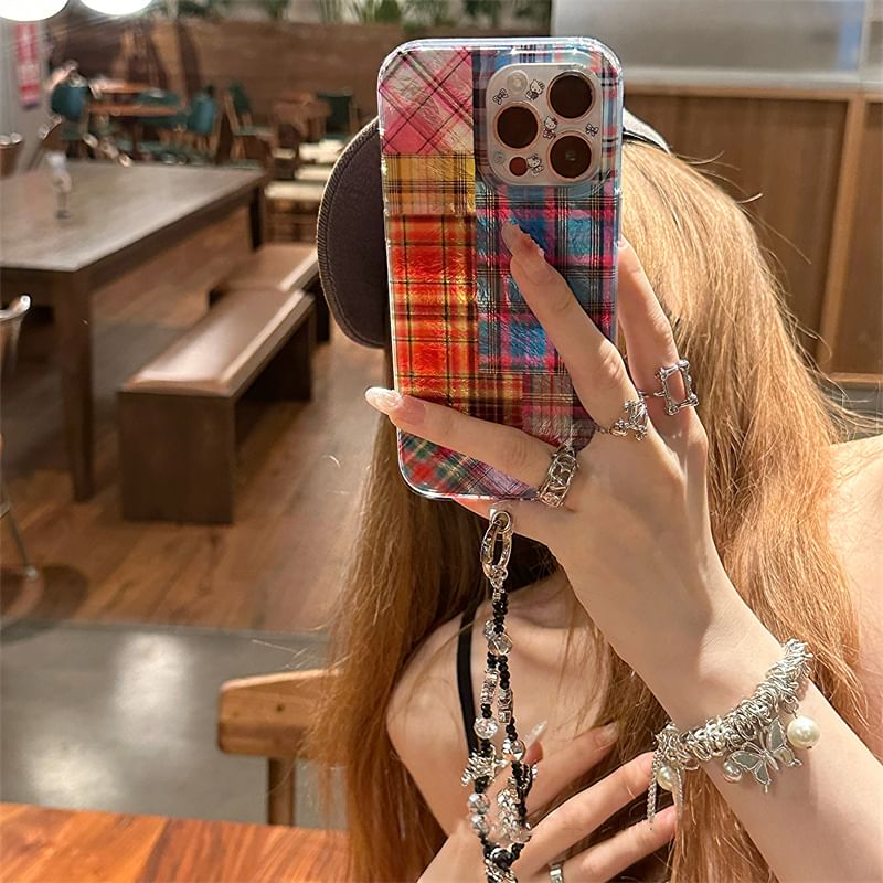 Plaid Phone Case Holographic