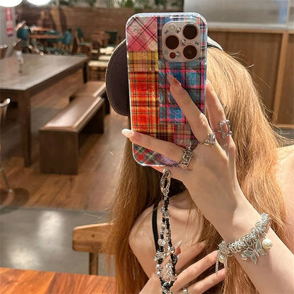 Plaid Phone Case Holographic