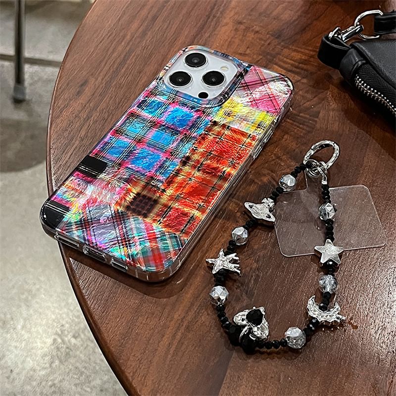 Plaid Phone Case Holographic