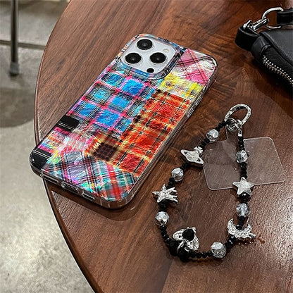 Plaid Phone Case Holographic