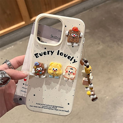 Phone / Set Strap Case Food Cartoon