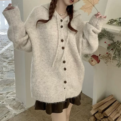 Hooded Oversized Cardigan