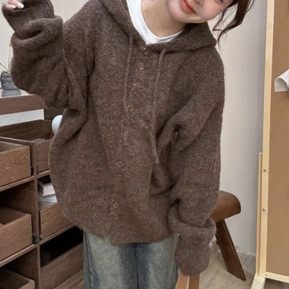 Hooded Oversized Cardigan