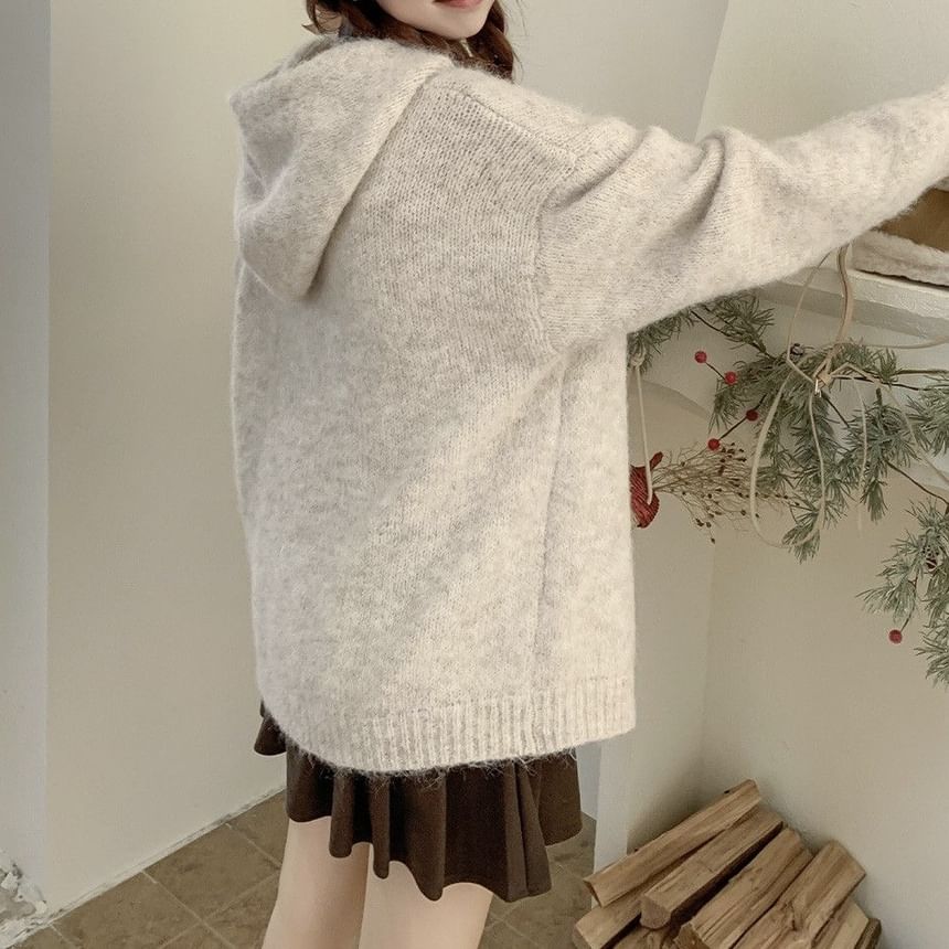 Hooded Oversized Cardigan