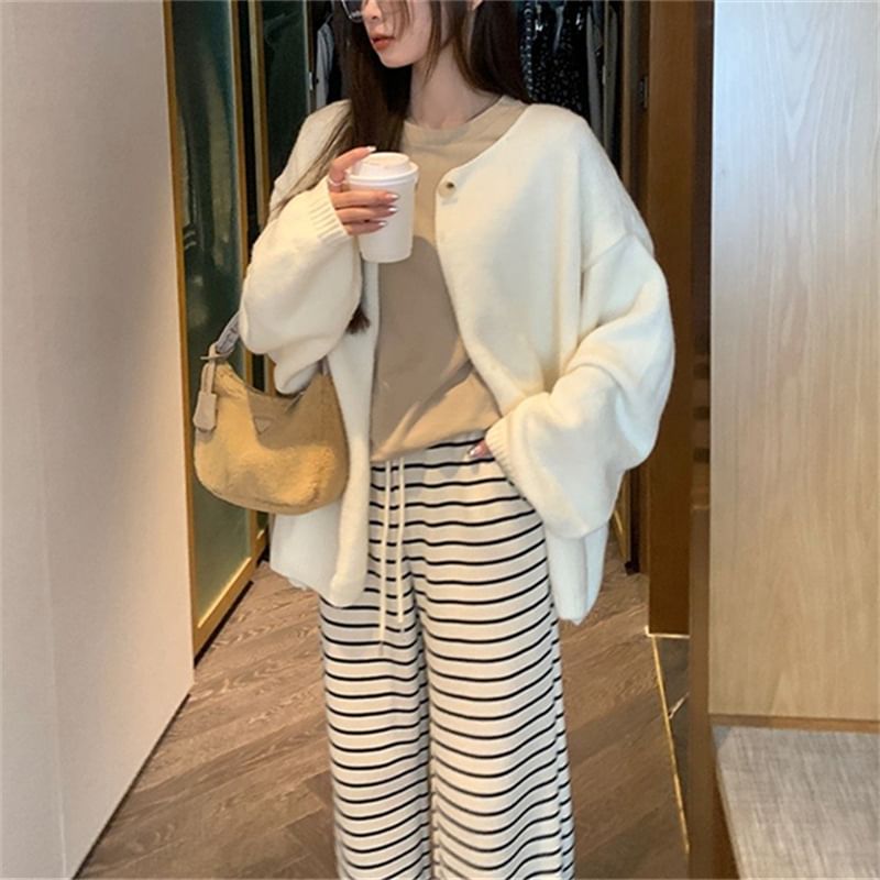 Single-Button Cardigan