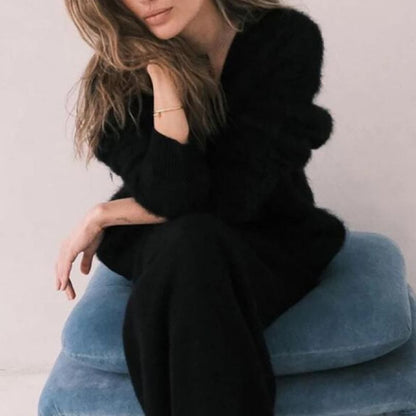 Fluffy V-Neck Cardigan