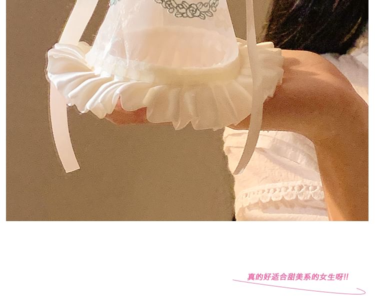 Ruffle Hat Party Embroidered