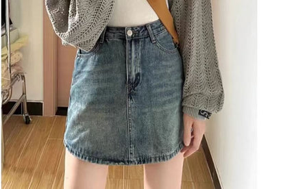 Pointelle Knit Open Front Crop Cardigan