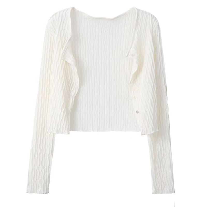 Pointelle Knit Cardigan