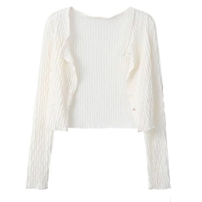 Pointelle Knit Cardigan