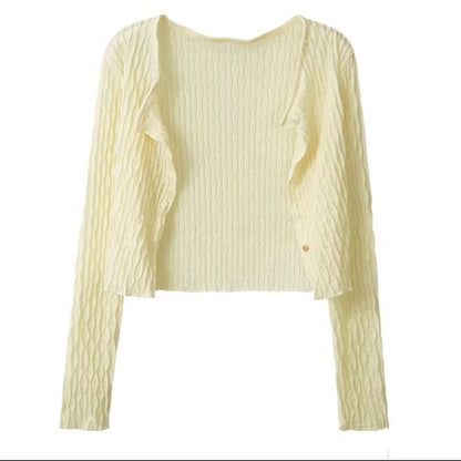 Pointelle Knit Cardigan