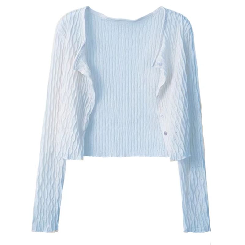 Pointelle Knit Cardigan