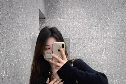 Scoop Neck Plain Crop Camisole Top / Crew Neck Button-Up Cardigan / High Rise Dotted Slit Maxi Pencil Skirt / Set