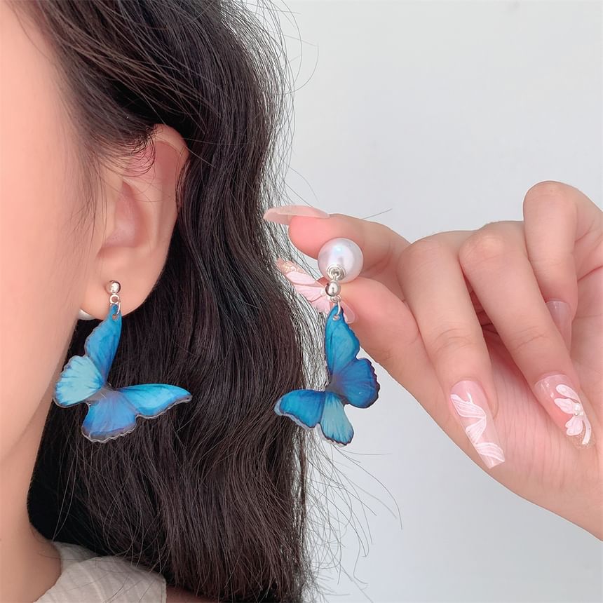 Hook / Butterfly Clip-On Drop Earring