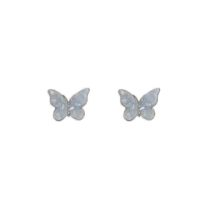 Crystal Ear Faux Butterfly Clip-On Earring / Stud