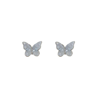 Crystal Ear Faux Butterfly Clip-On Earring / Stud