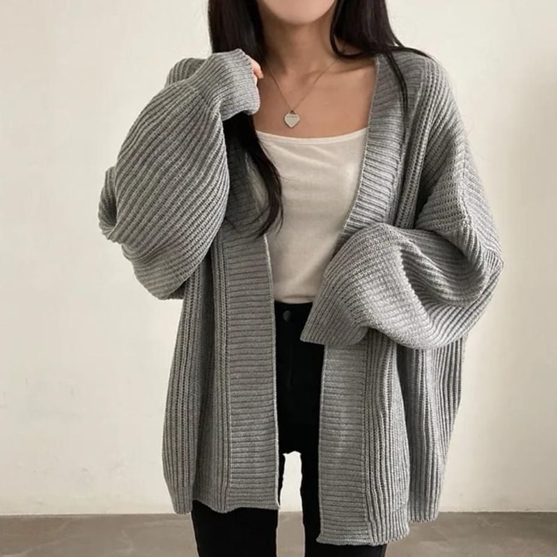 Long Sleeve Open Front Cardigan