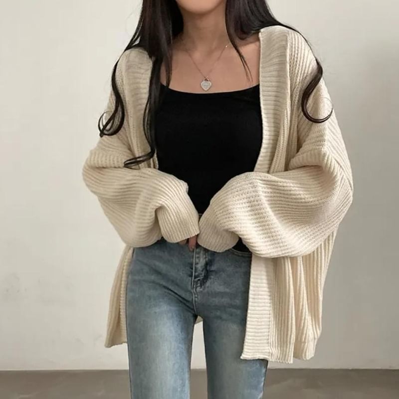 Long Sleeve Open Front Cardigan