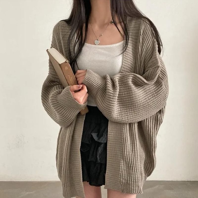 Long Sleeve Open Front Cardigan