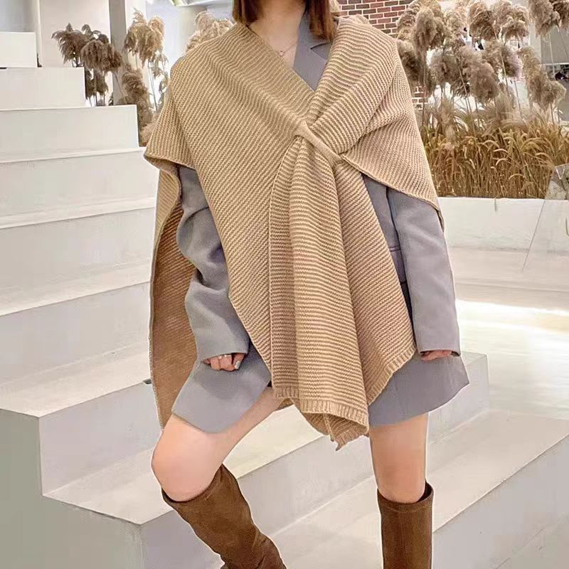 Multi-Way Knitted Capelet Cardigan