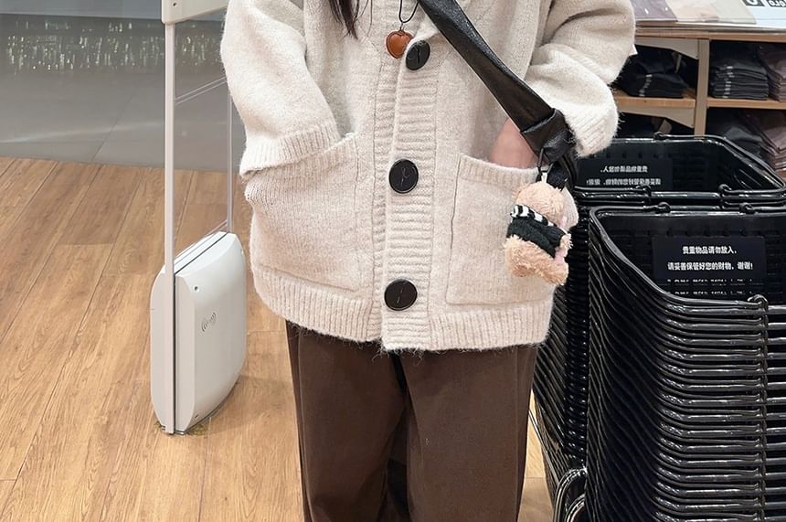 Hooded Oversized Cardigan with Pocket Detail