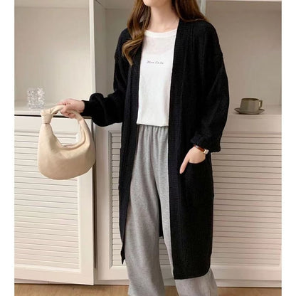 Open Front Long Cardigan