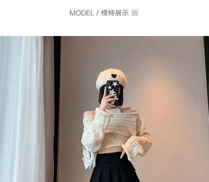 Pleated Mini A-Line Skirt with High Waist