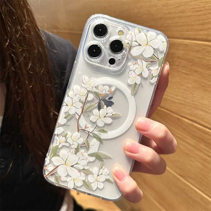 (Compatible MagSafe) Case with Phone Magnetic Floral