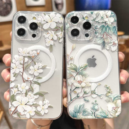 (Compatible MagSafe) Case with Phone Magnetic Floral