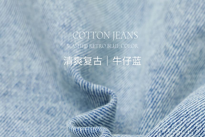 Plus Size Stand Collar Washed Panel Zip Denim Jacket