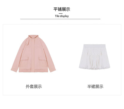 Plus Size High Rise Plain Ruffle Mini A-Line Skirt